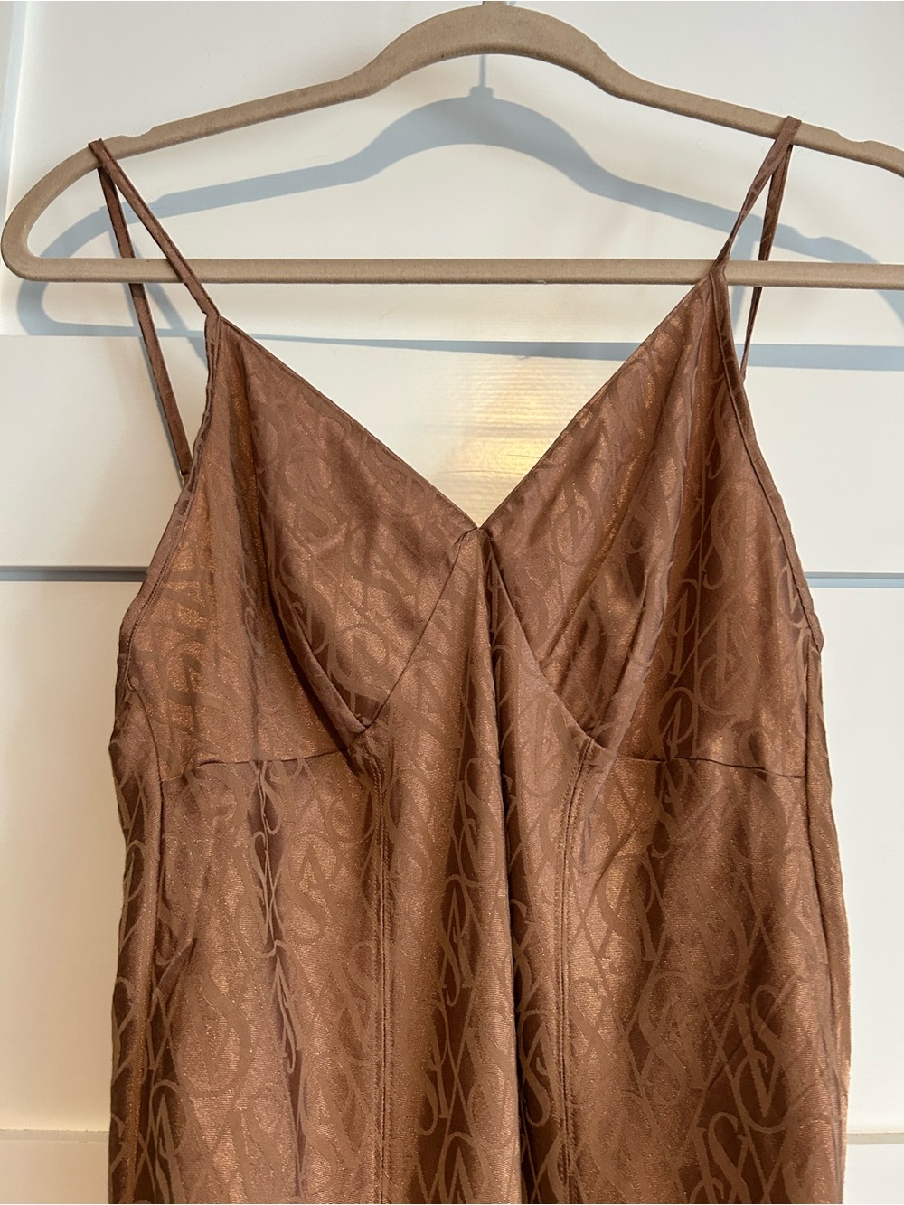 Victoria's Secret Iconic Logo Slip Midi Dress with Side Slit Size Small - Picture 3 of 8
